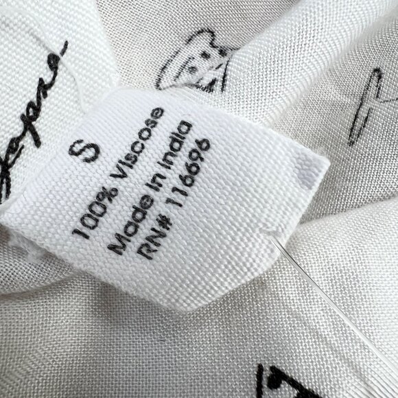 Japna Martini Print White Button-Down Shirt Size Small NWT - Picture 11 of 13